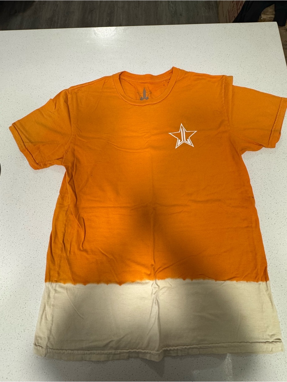 Jeffree Star Orange and Cream Dip-Dye Star Tee